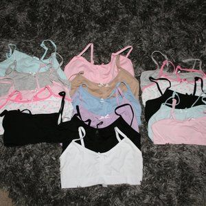 Lot of 16 Girls Bralettes Size M